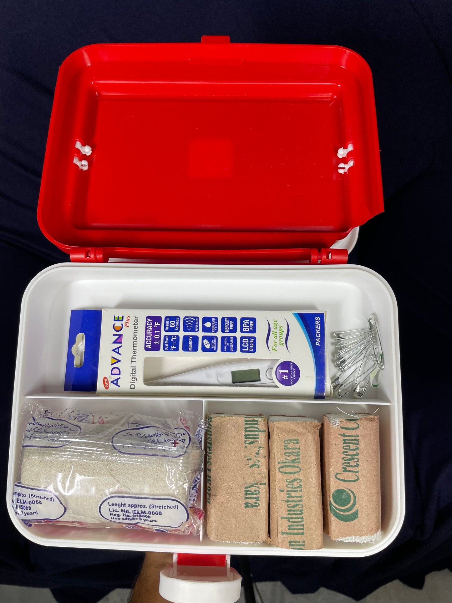 Compact First Aid Kit Box.